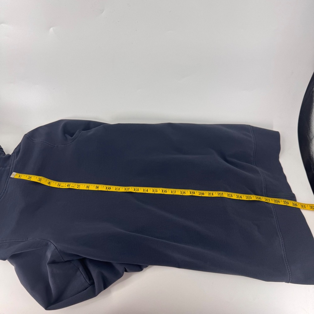 COS Navy Blue Hooded Sweatshirt Dress XS Mini Long Sleeve Kangaroo Pocket - Picture 7 of 10